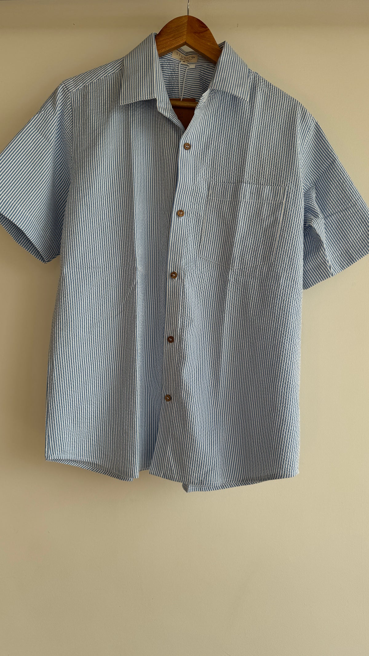 The Seersucker Element Shirt Blue Stripes