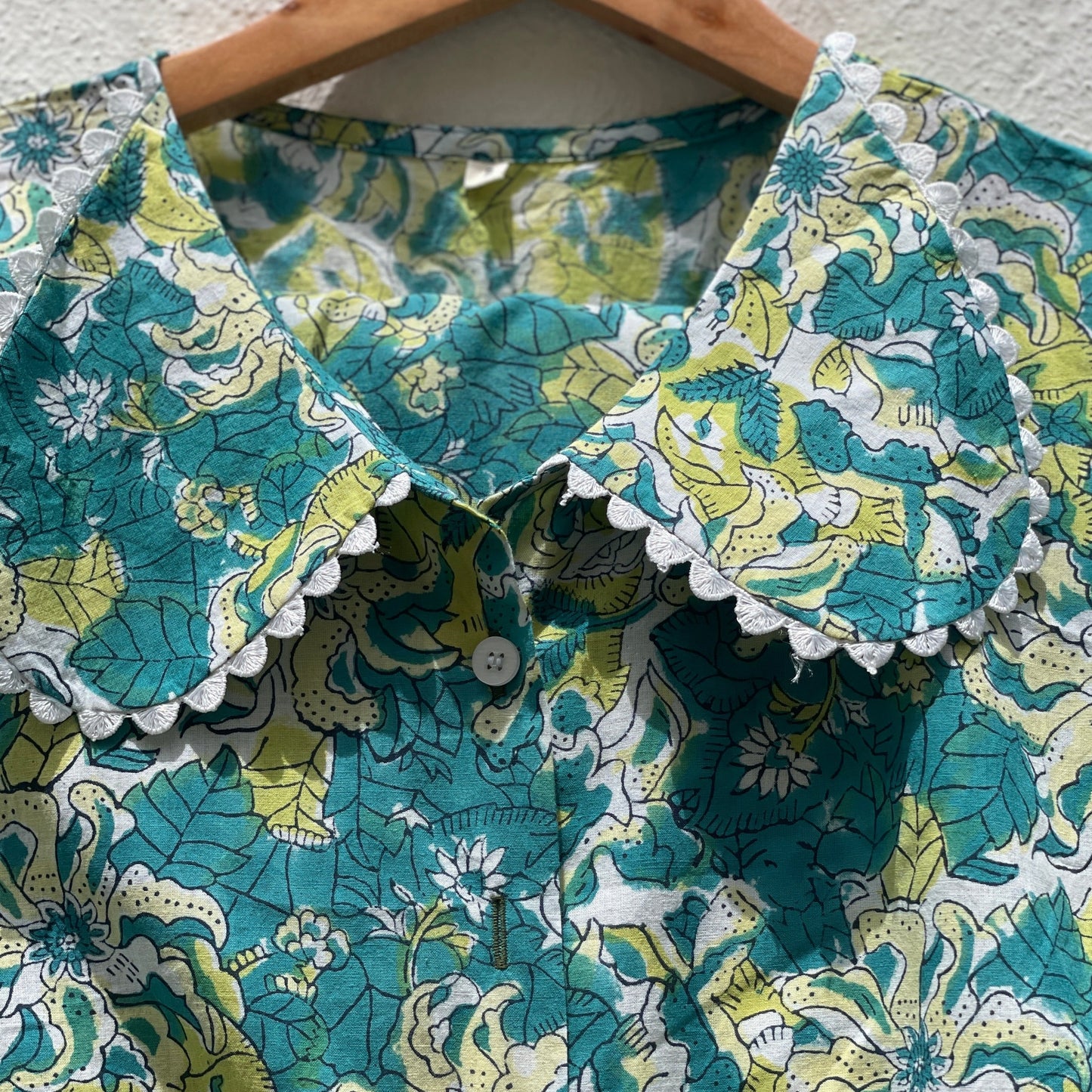 'Better Together' Lime Green Handblock print Co-ord Set