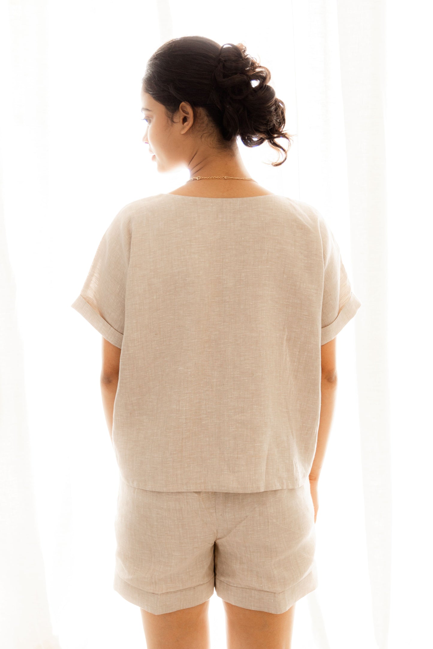 Chai Tea Latte Linen Top