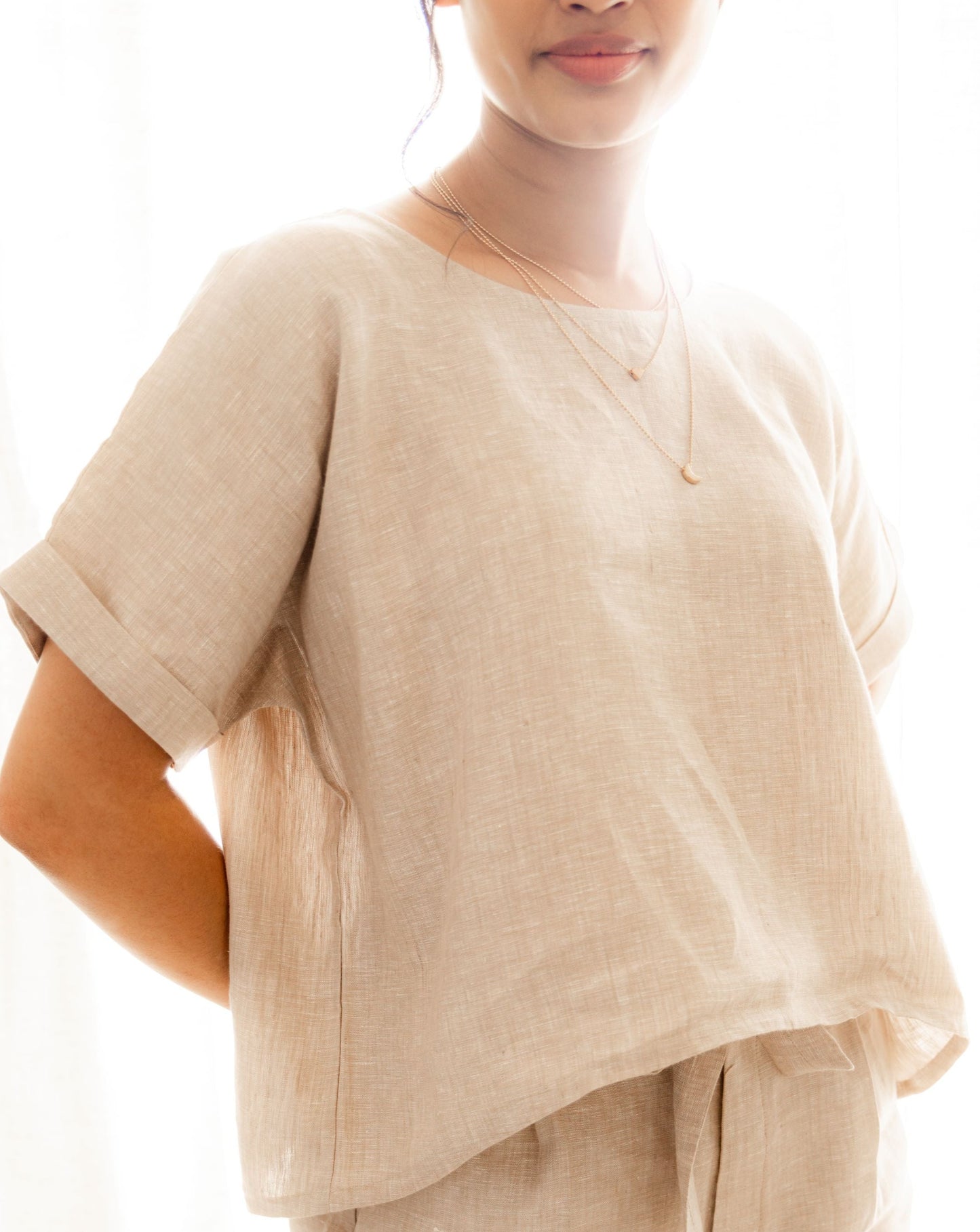 Chai Tea Latte Linen Top