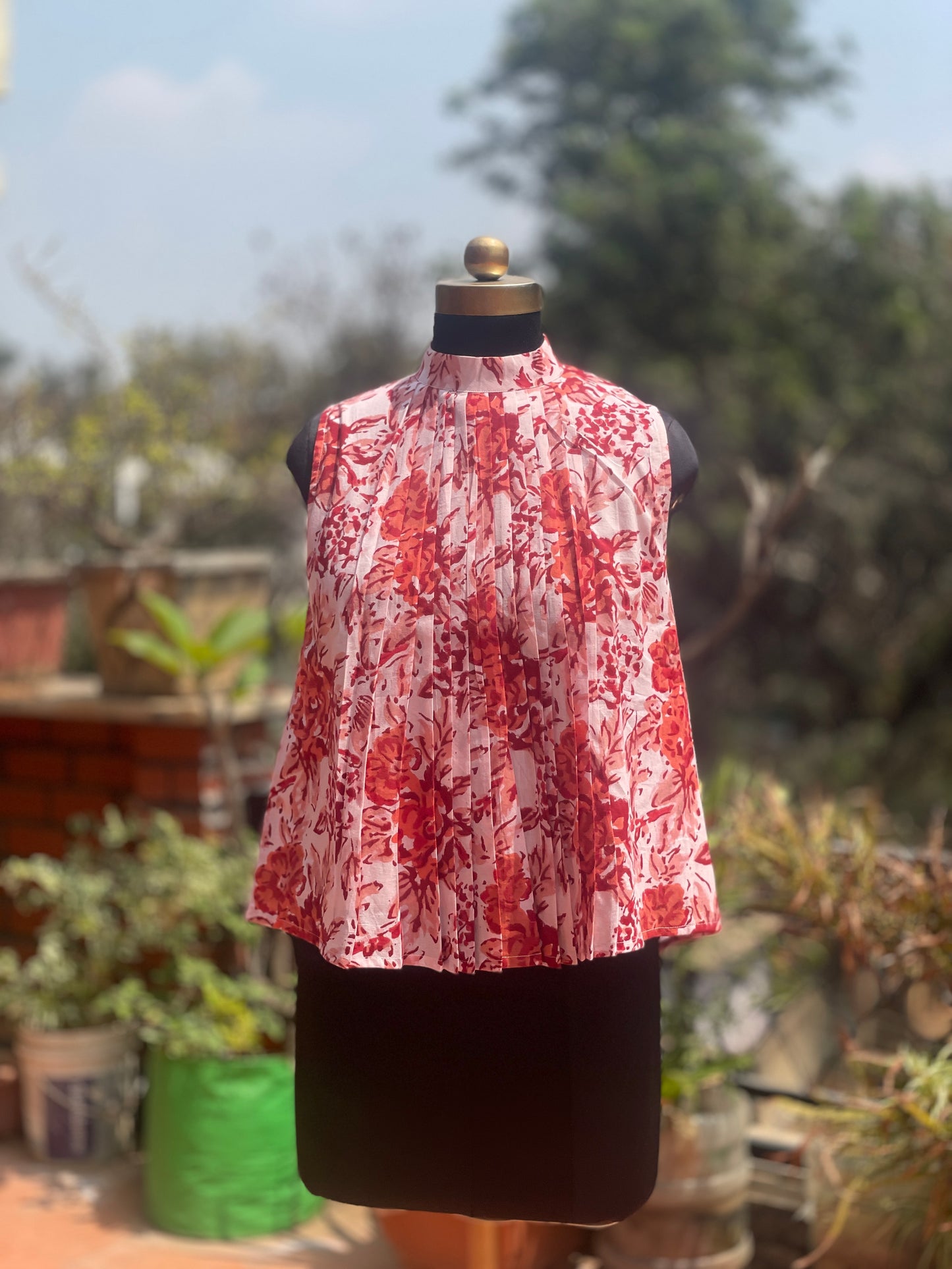 Bloom All Day Orange Floral Top