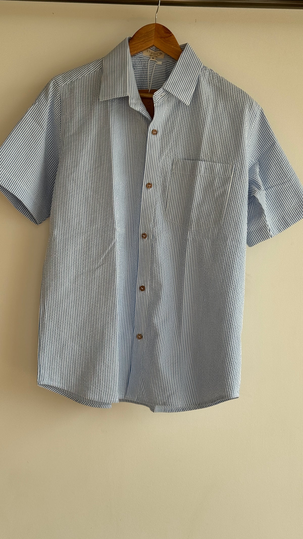 The Seersucker Element Shirt Blue Stripes