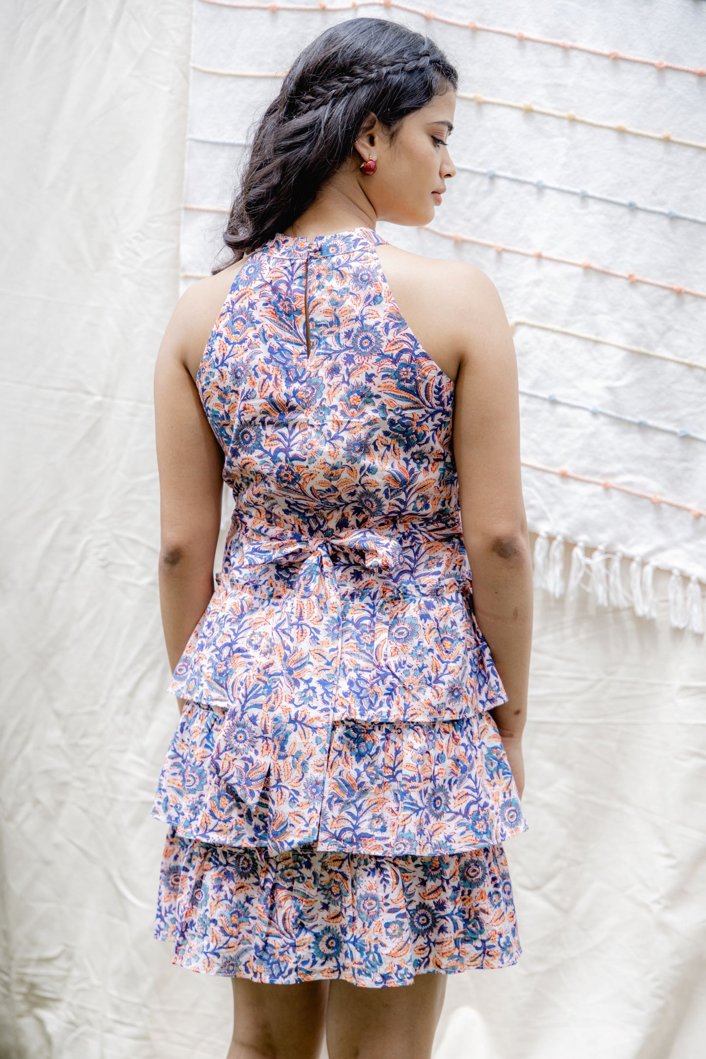 Sunset Blooms Tiered Dress.