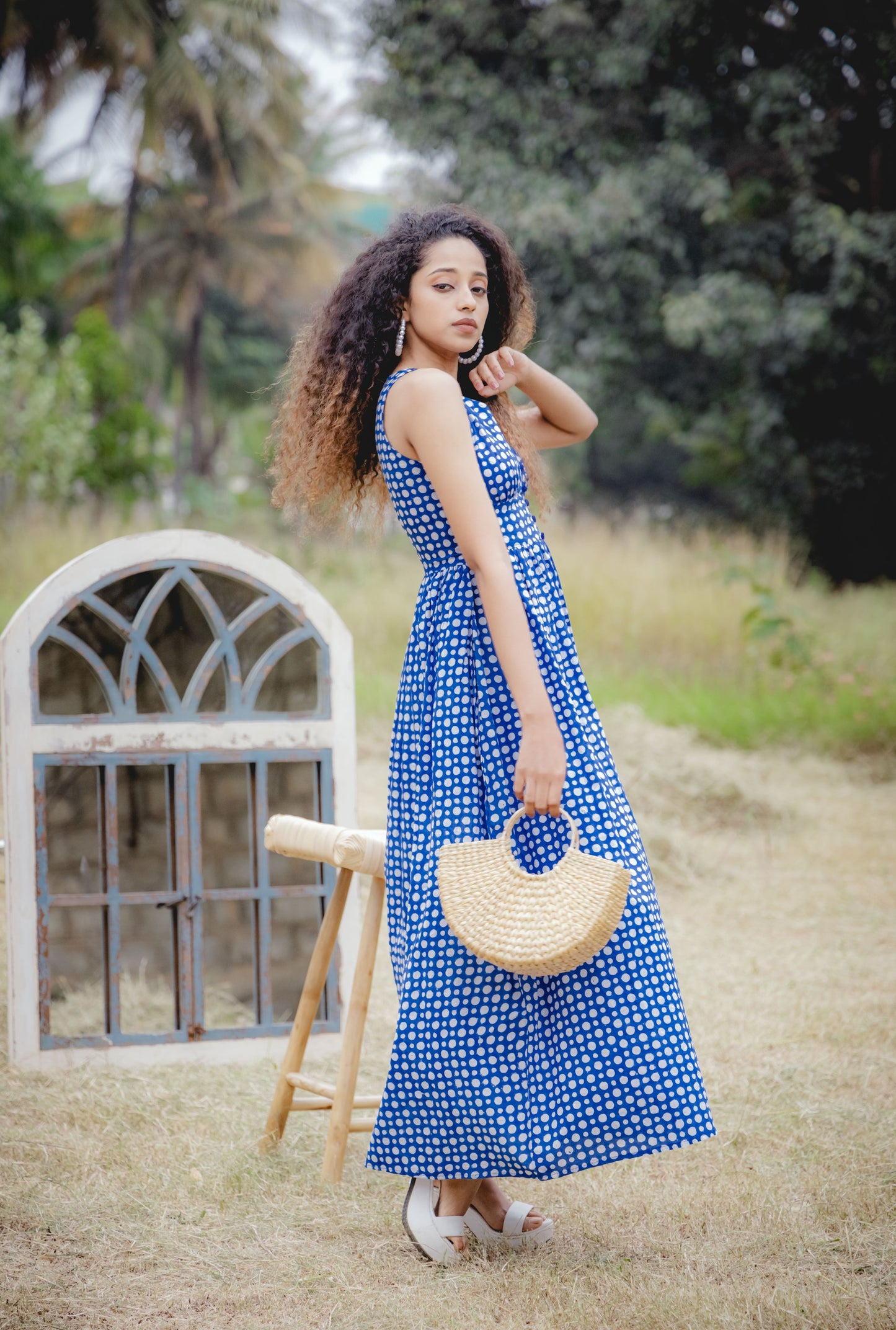 Be in your zone - Polka Dot Maxi Dress