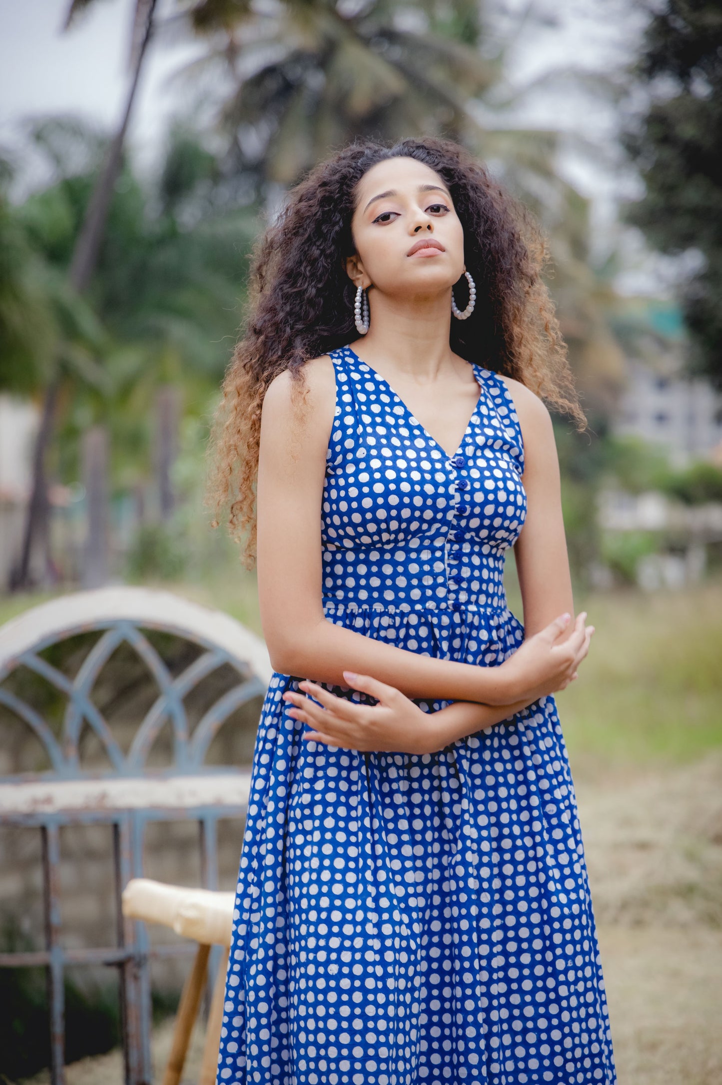 Be in your zone - Polka Dot Maxi Dress