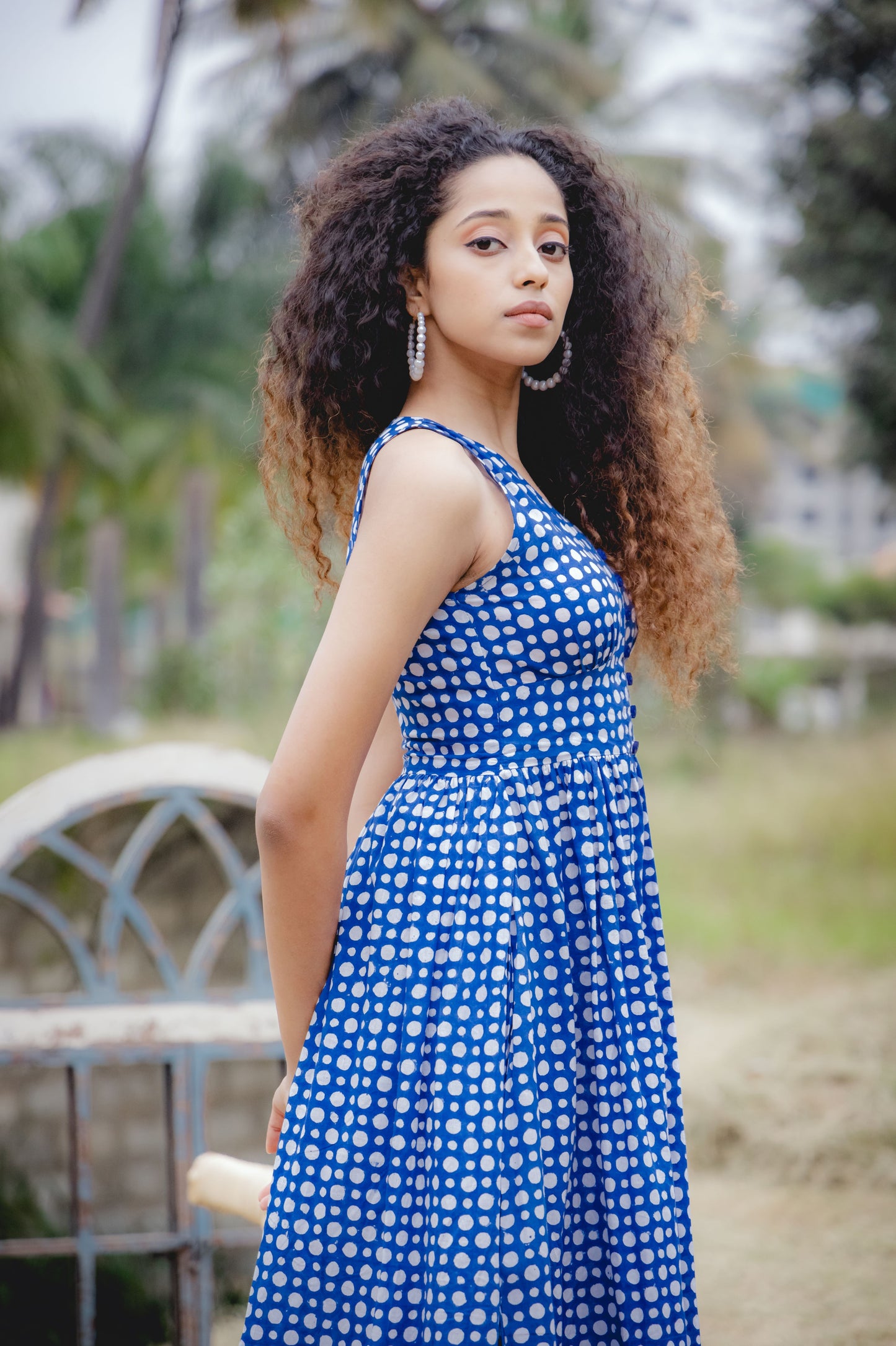 Be in your zone - Polka Dot Maxi Dress