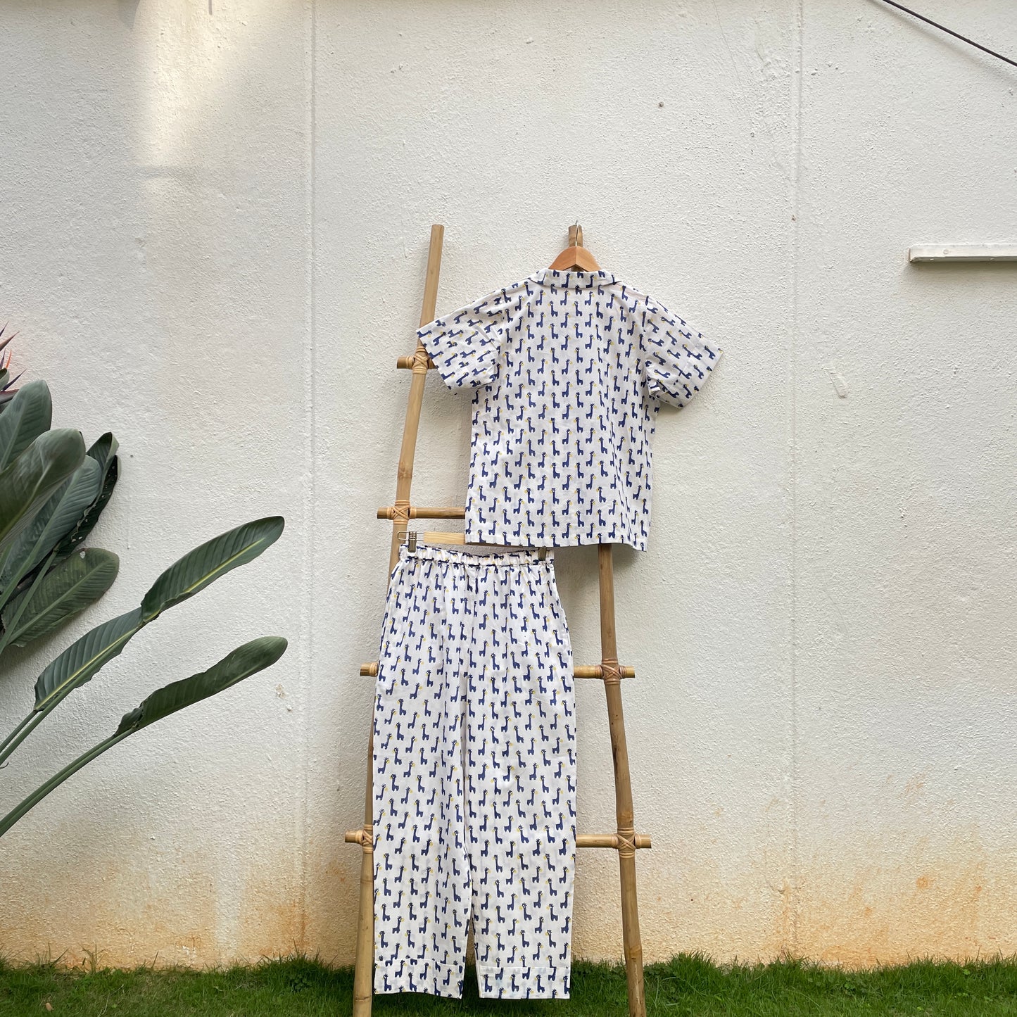 The Lama Life Handblock Print Pajama Set of 2